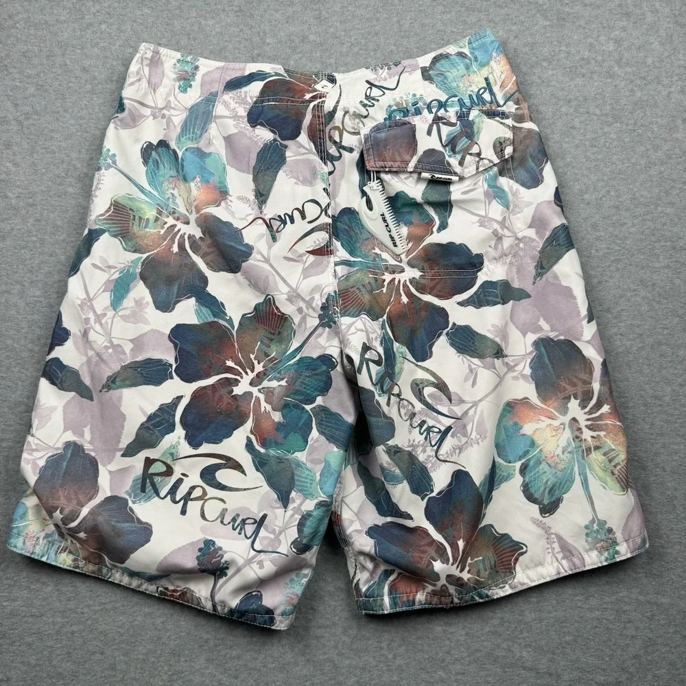Ripcurl Board Shorts Men's 32 Surf Swim Trunks Floral Y2K Beach Tropical Summer